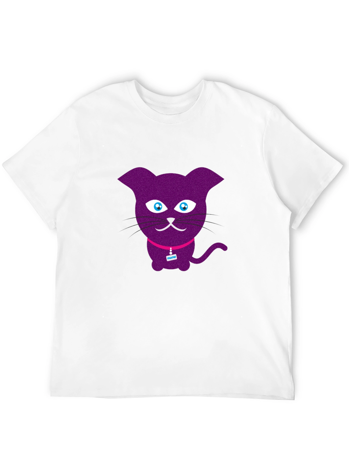 Purple Cat Graphic T-Shirt - Fun Casual Wear