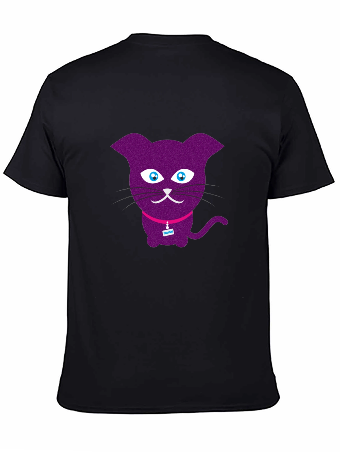 Purple Cat Graphic T-Shirt - Fun Casual Wear