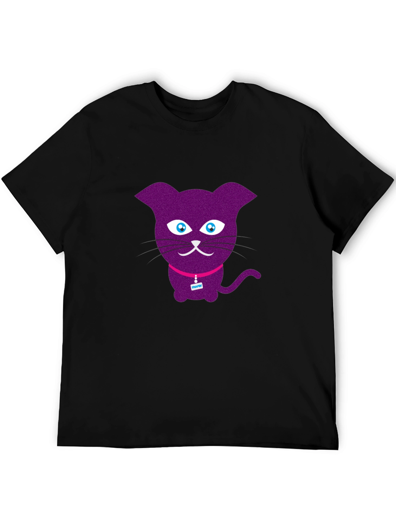 Purple Cat Graphic T-Shirt - Fun Casual Wear