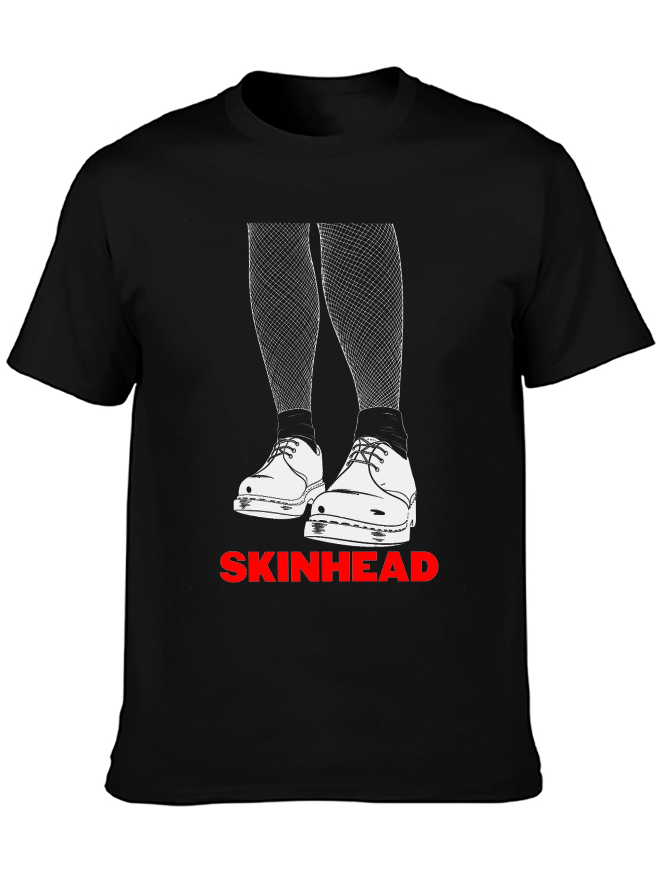 Skinhead T-Shirt with Legs and Shoes Design