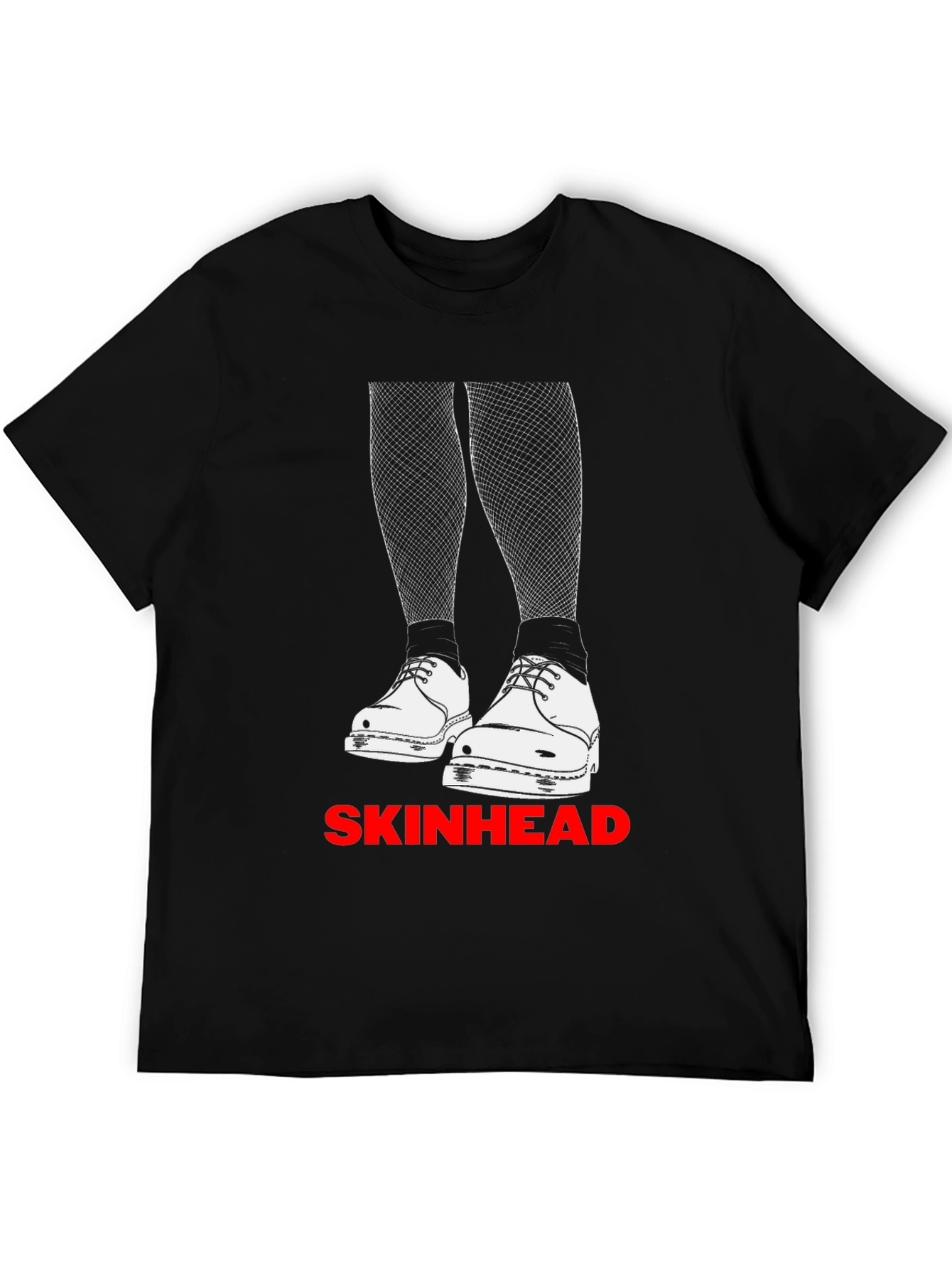 Skinhead T-Shirt with Legs and Shoes Design