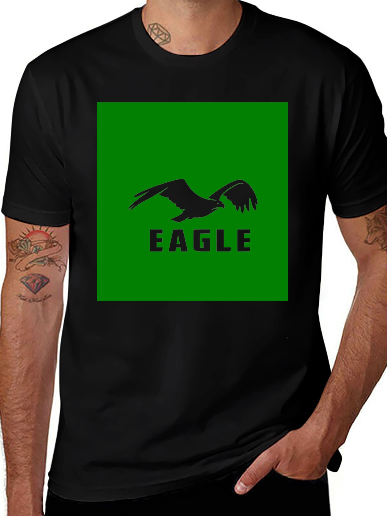 Eagle Graphic Tee - Bold Black T-Shirt