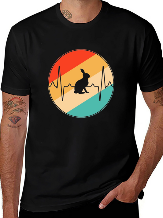 Retro Rabbit Heartbeat T-Shirt