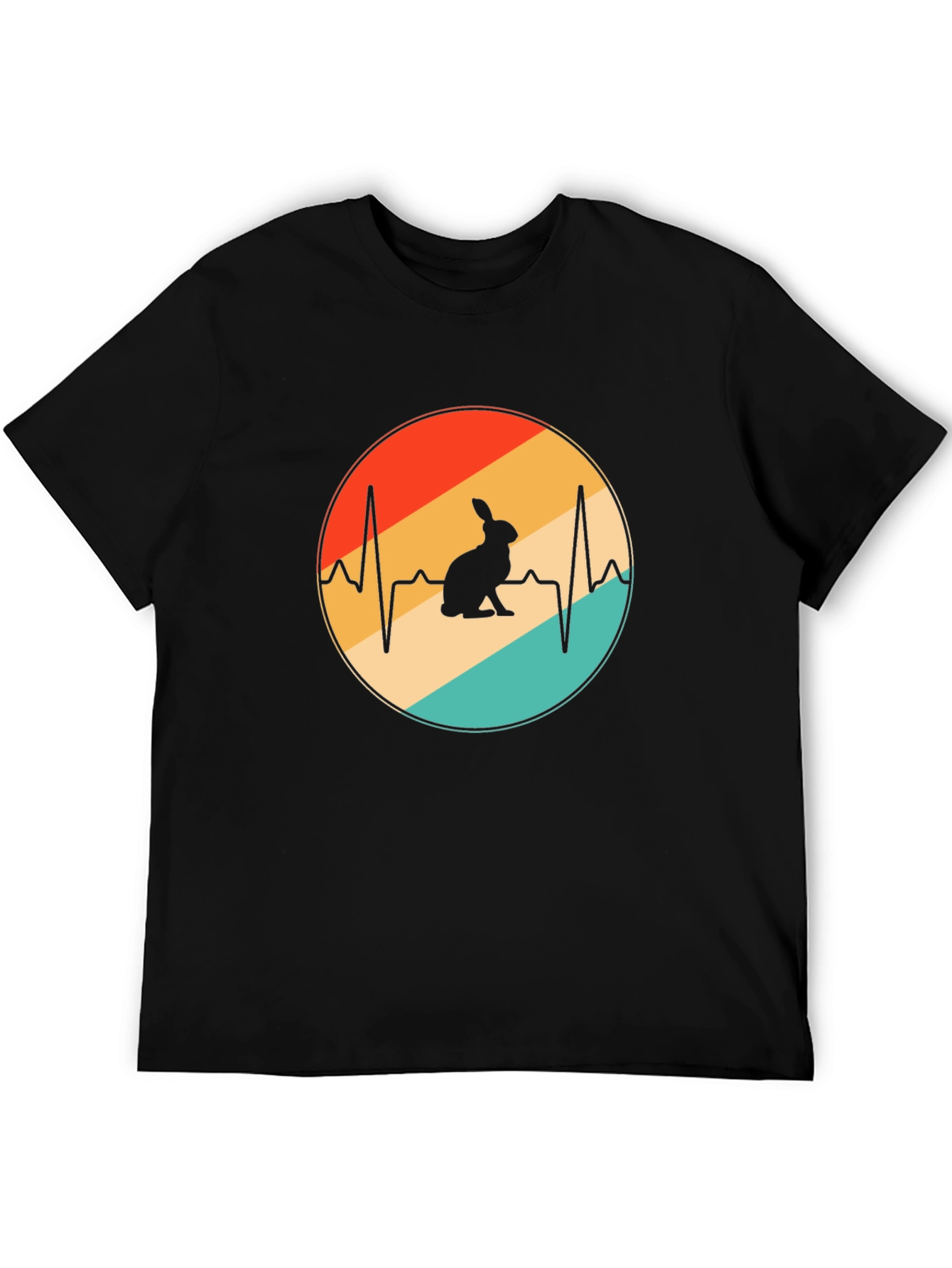Retro Rabbit Heartbeat T-Shirt