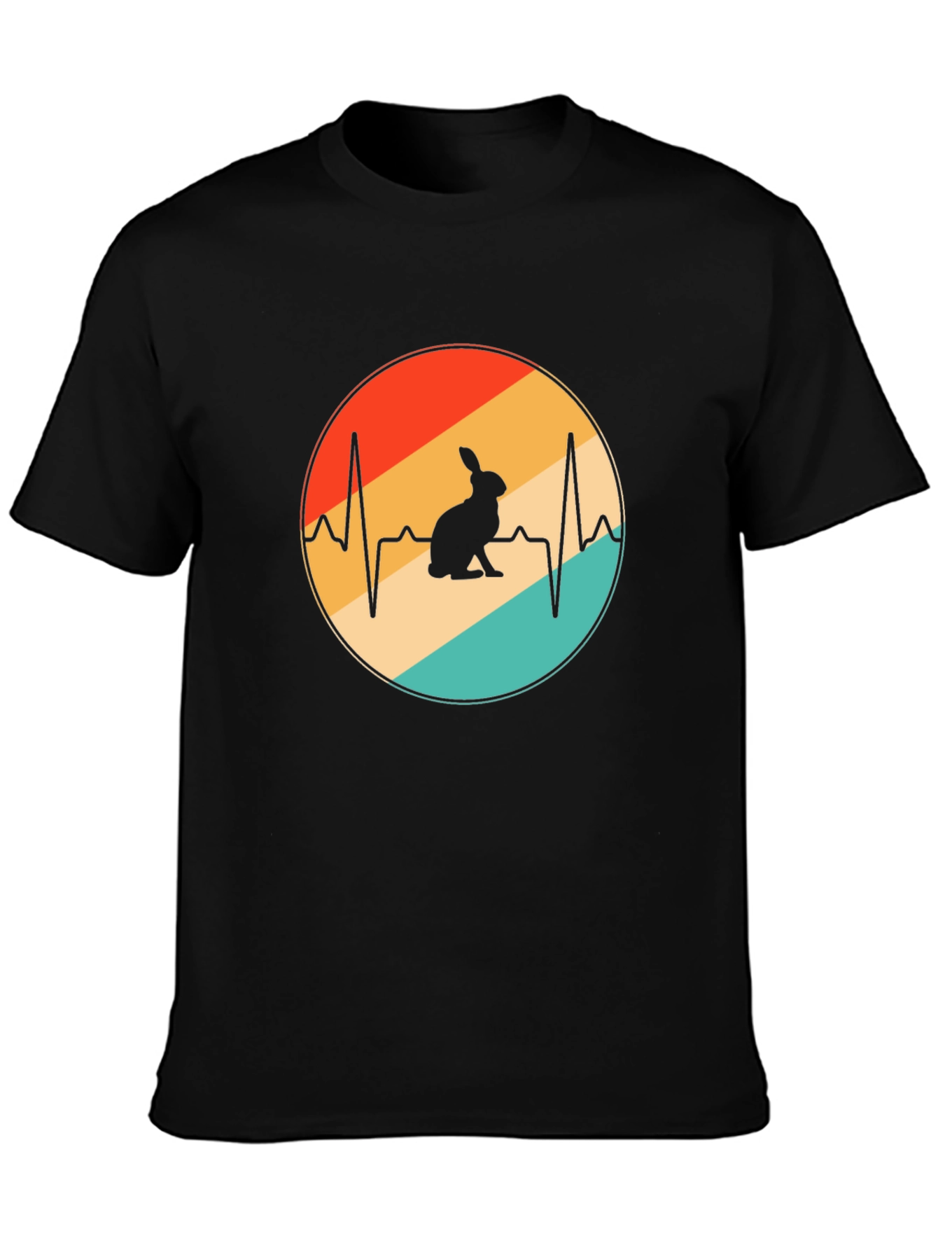 Retro Rabbit Heartbeat T-Shirt