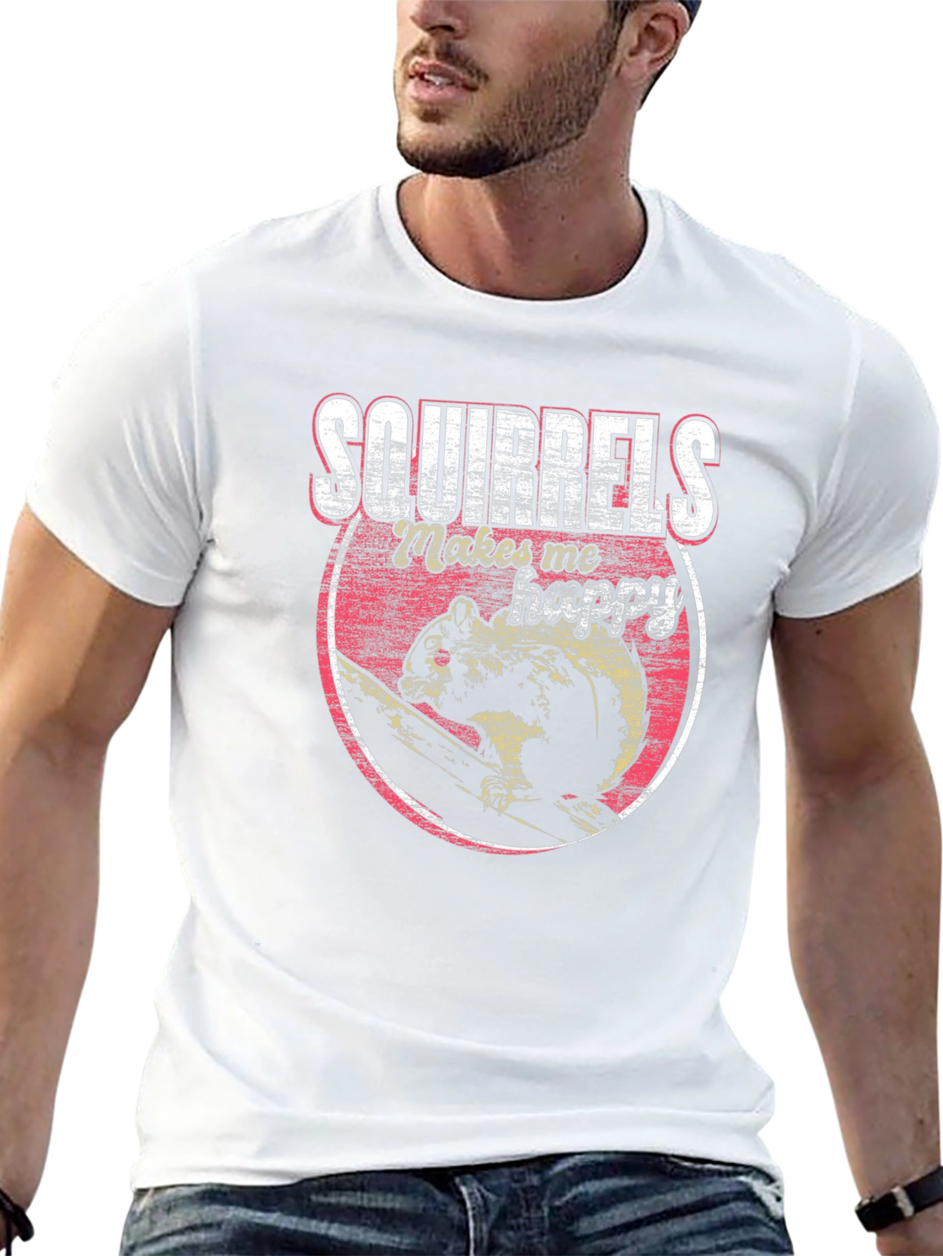 Squirrels Make Me Happy Graphic Tee
