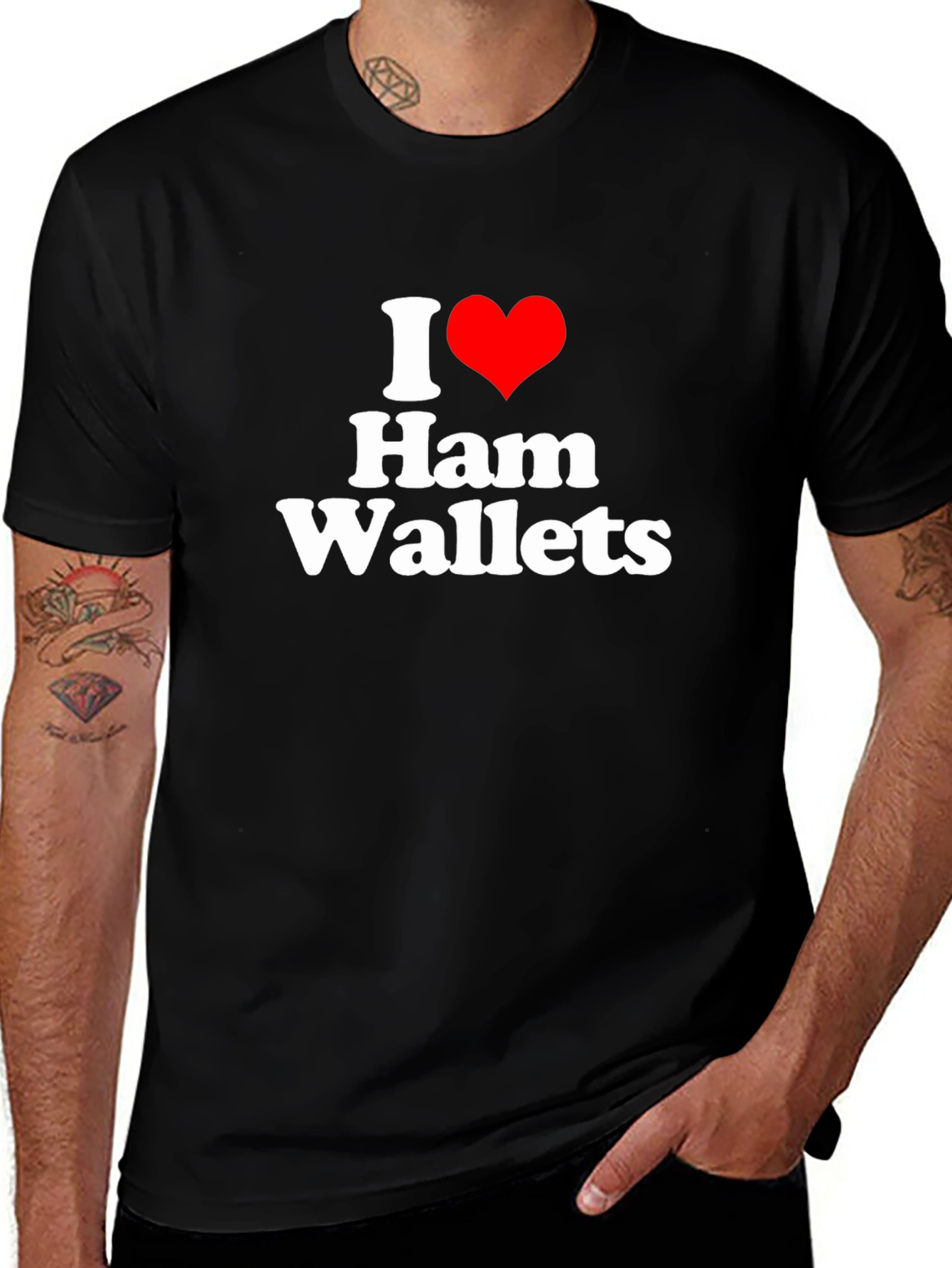 I Heart Ham Wallets Funny Graphic Tee