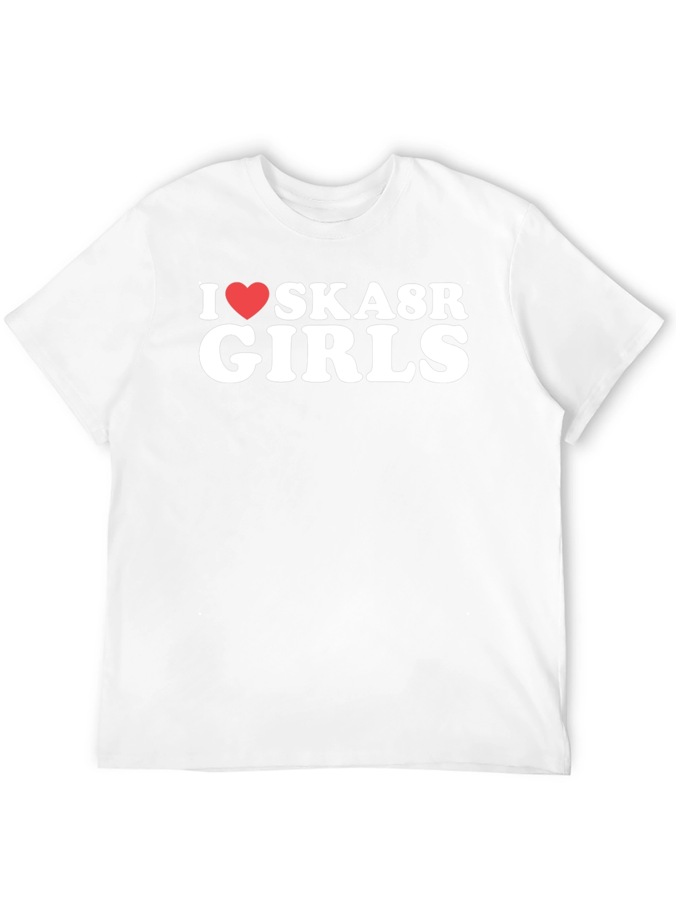 I Love Ska8r Girls Black Graphic Tee