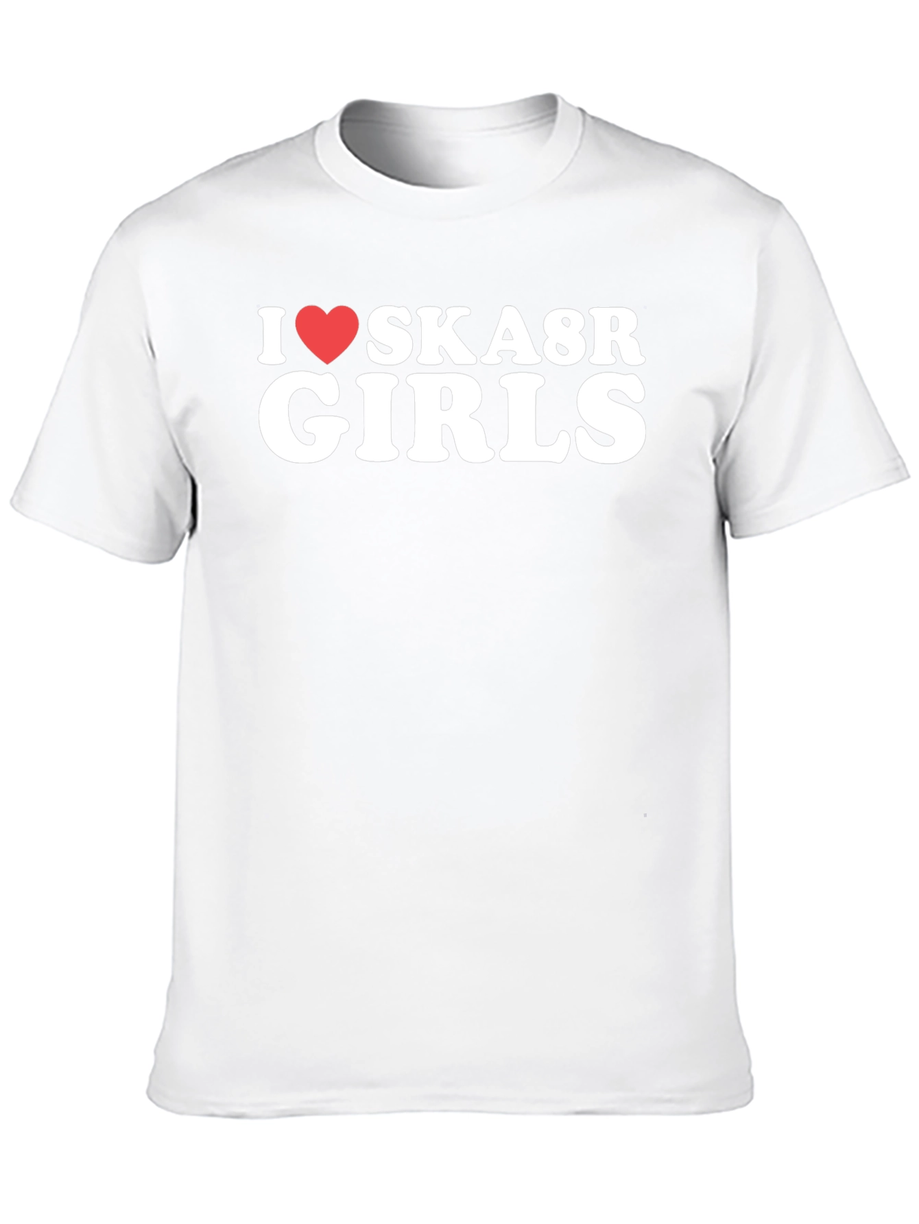 I Love Ska8r Girls Black Graphic Tee