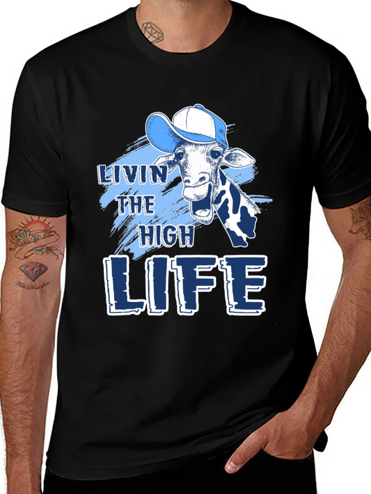 Livin the High Life Giraffe Graphic Tee