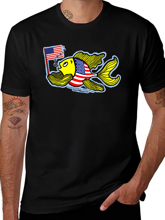 Patriotic Goldfish Graphic Tee