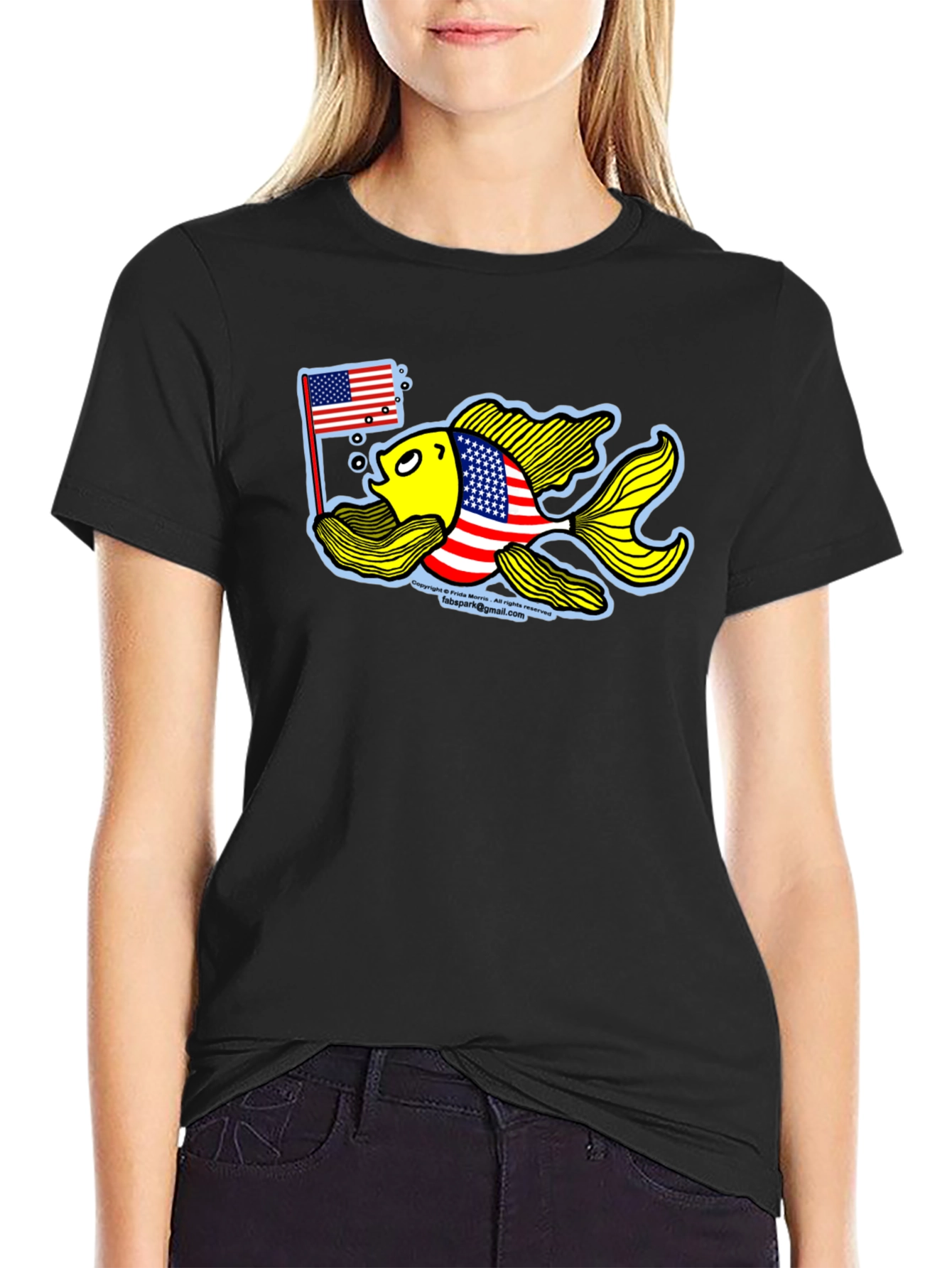 Patriotic Goldfish Graphic Tee
