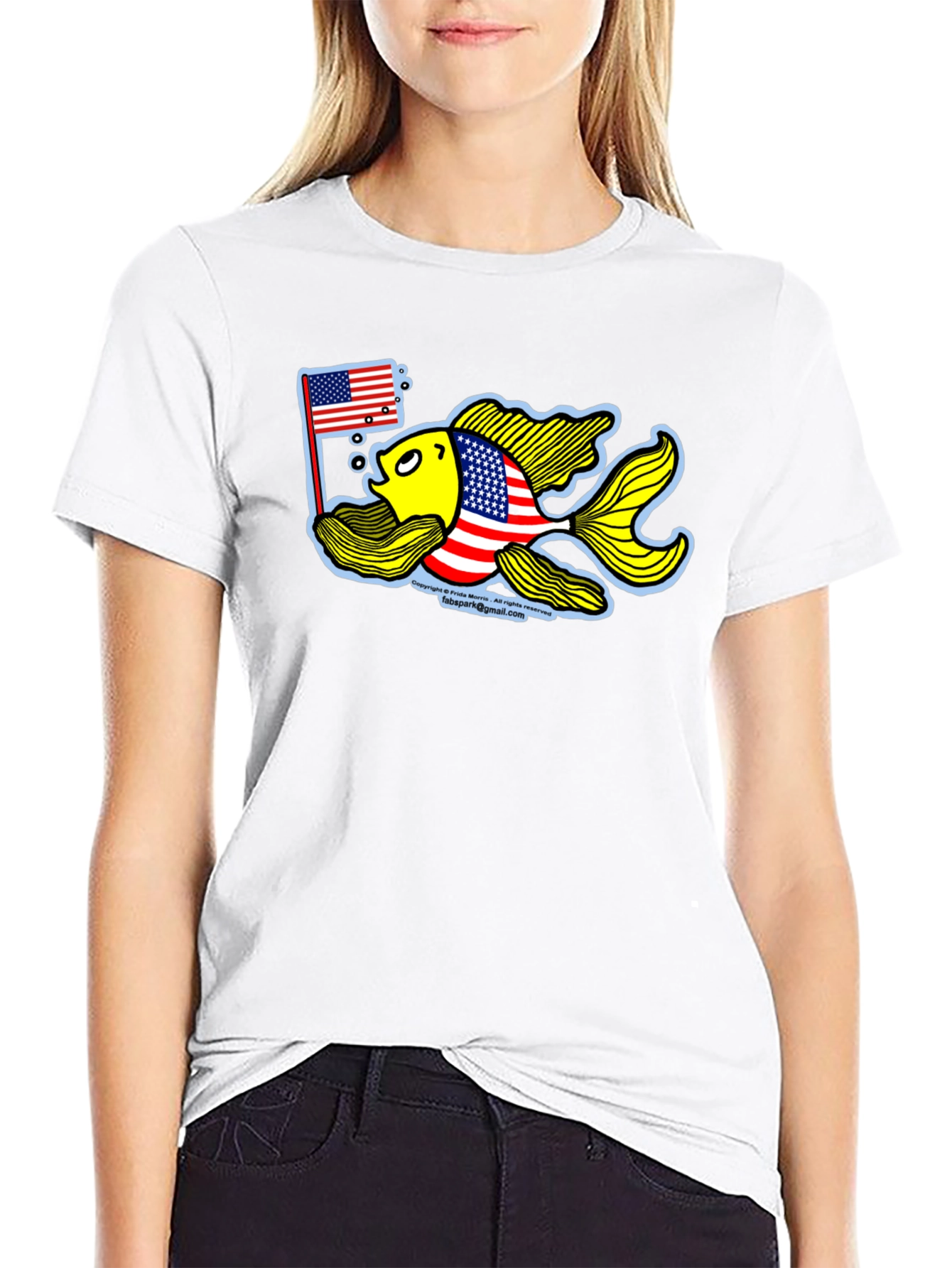 Patriotic Goldfish Graphic Tee