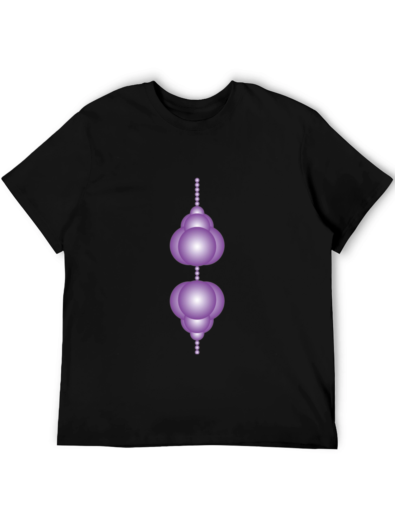 Modern Geometric Orb Design Black T-Shirt