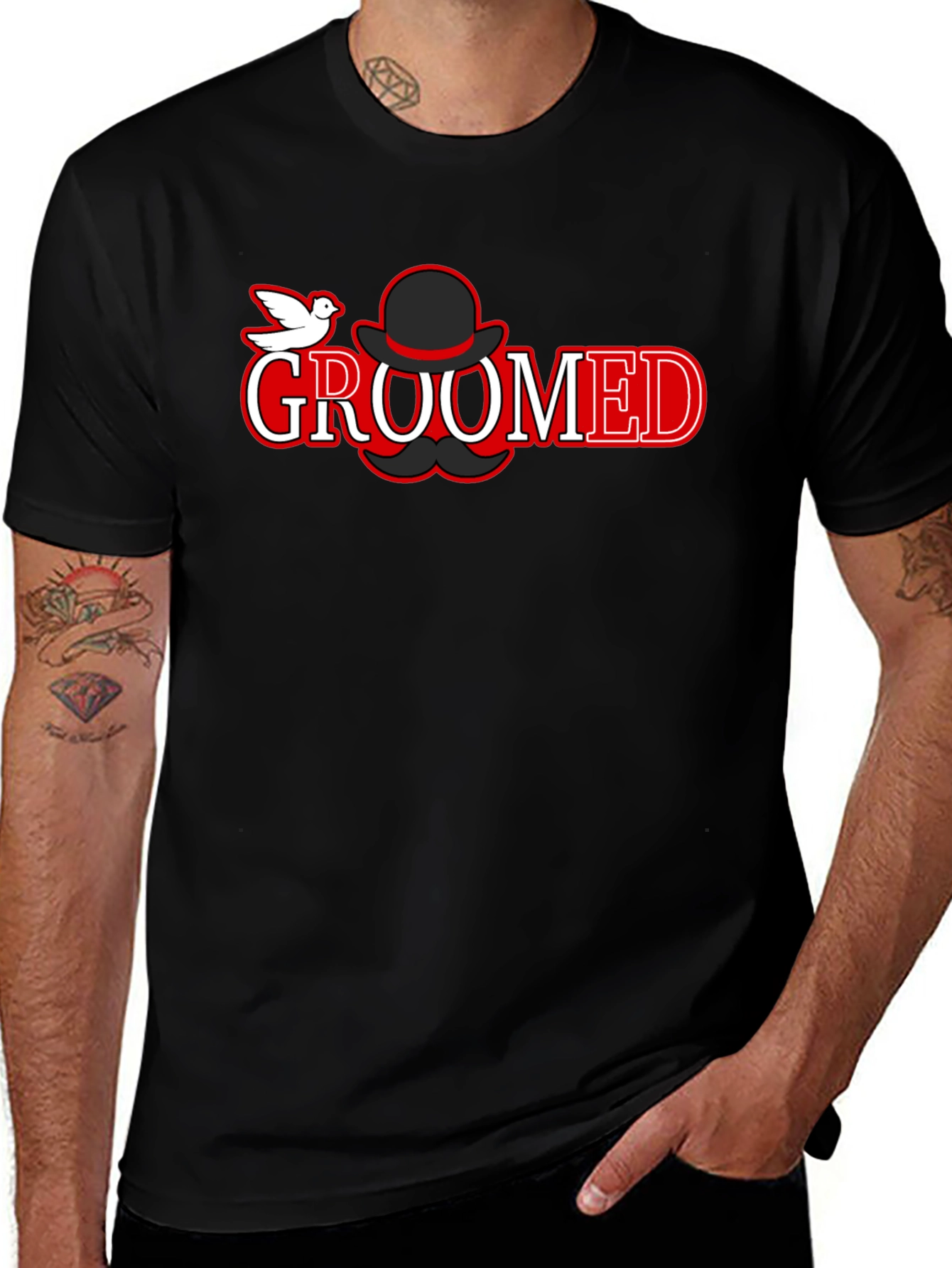 Groomed Graphic Tee - Stylish Cotton T-Shirt