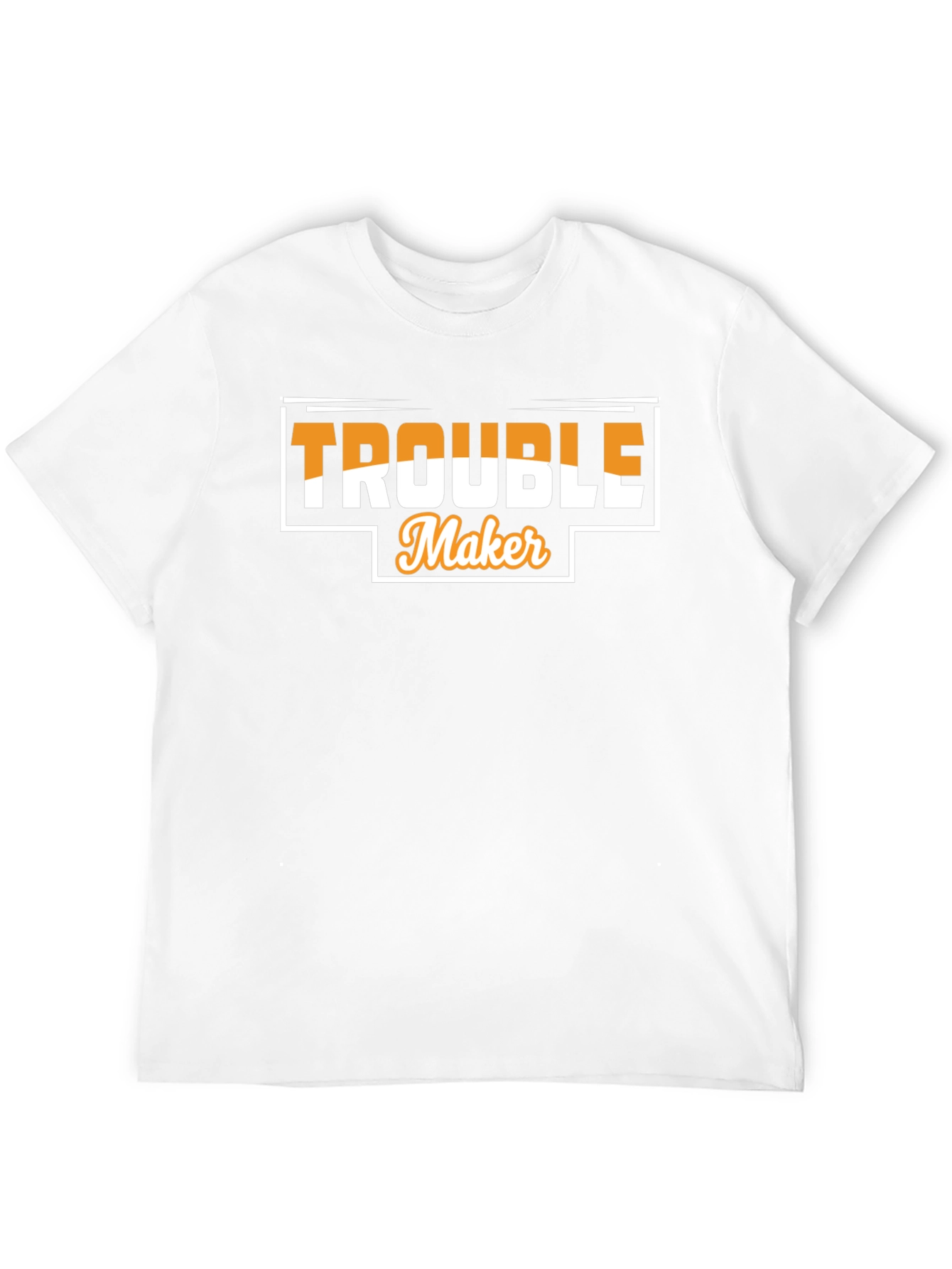 Trouble Maker Graphic Tee - Black Crew Neck T-Shirt