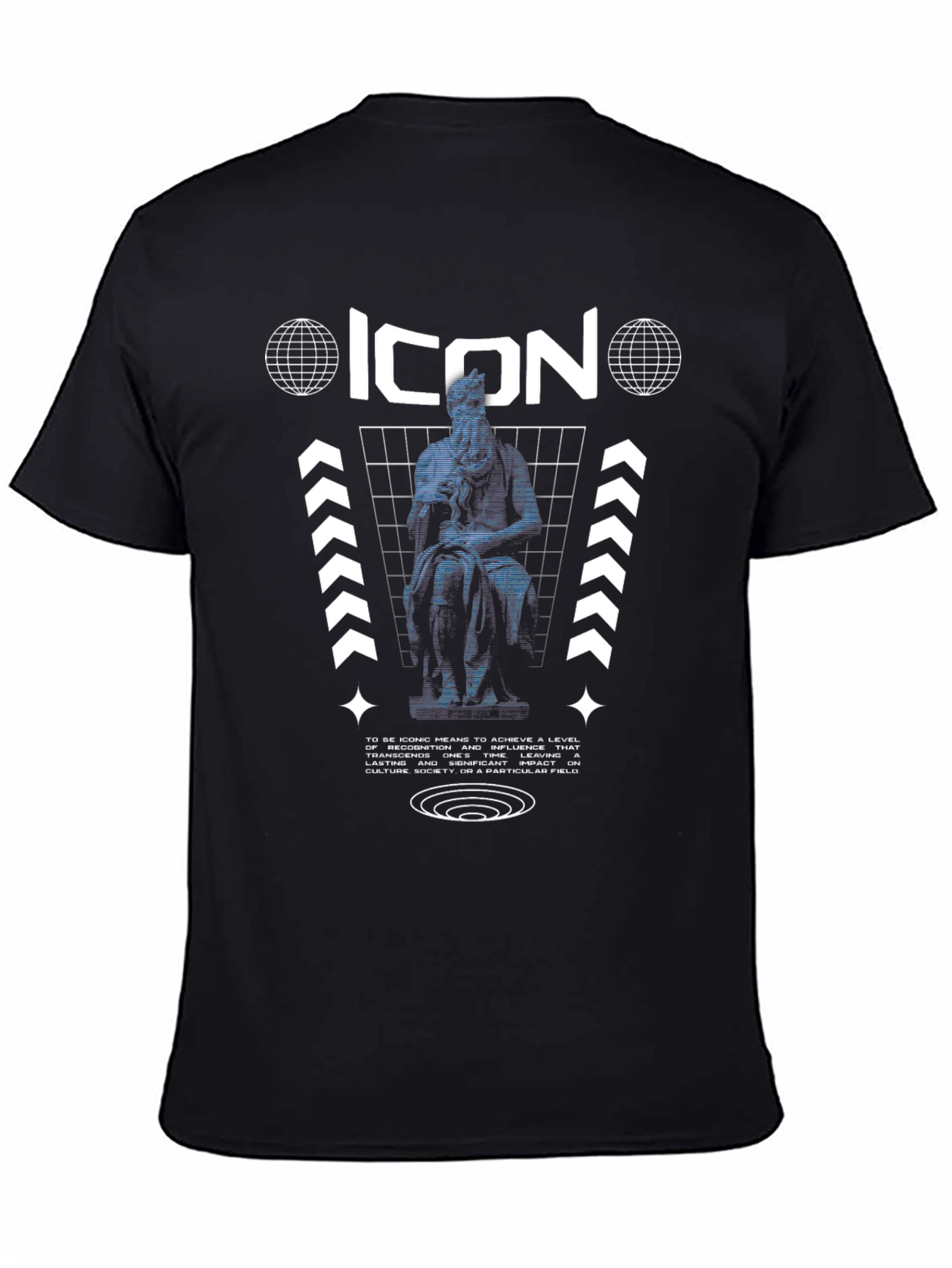 Iconic Moses Statue Graphic Print Tee