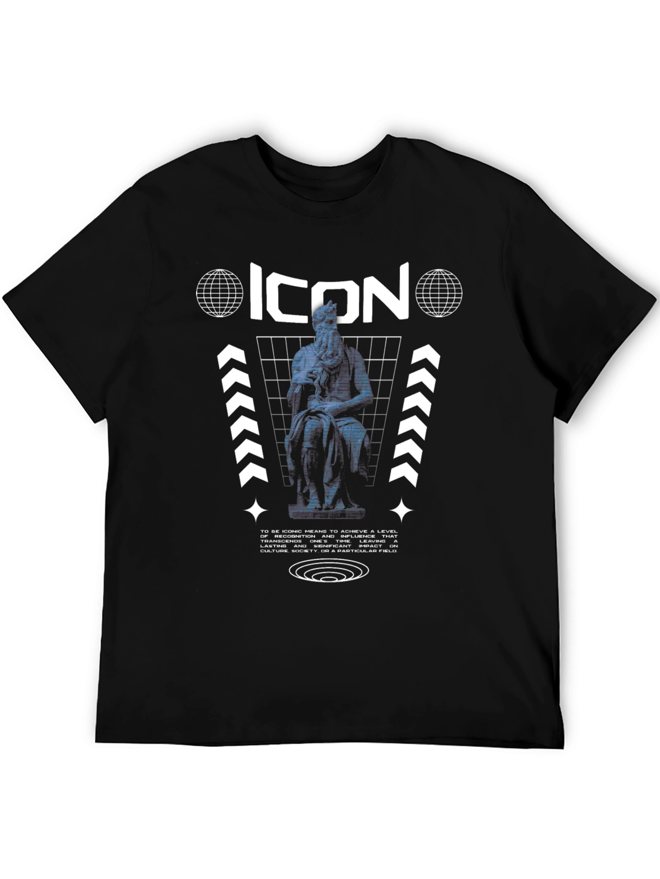 Iconic Moses Statue Graphic Print Tee