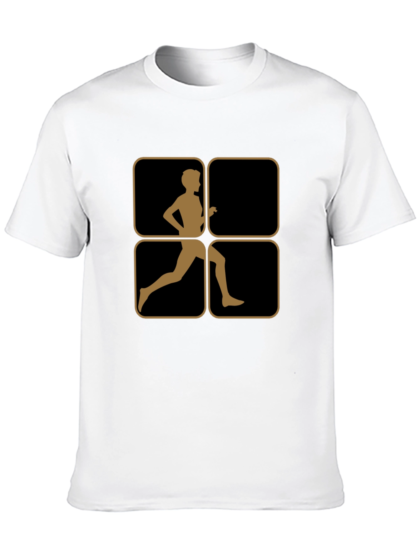 Retro Runner Graphic Tee - Black Cotton Comfort