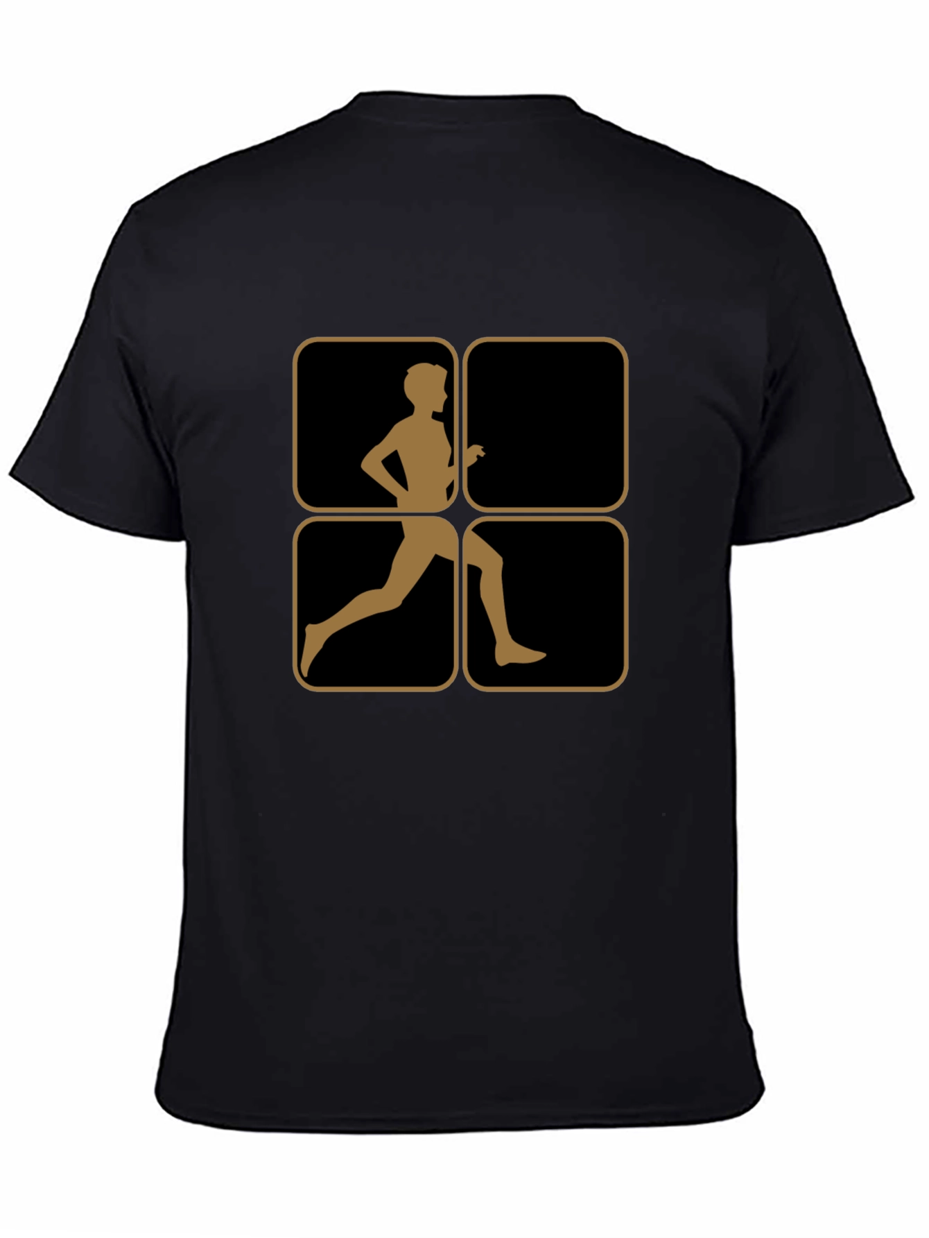 Retro Runner Graphic Tee - Black Cotton Comfort
