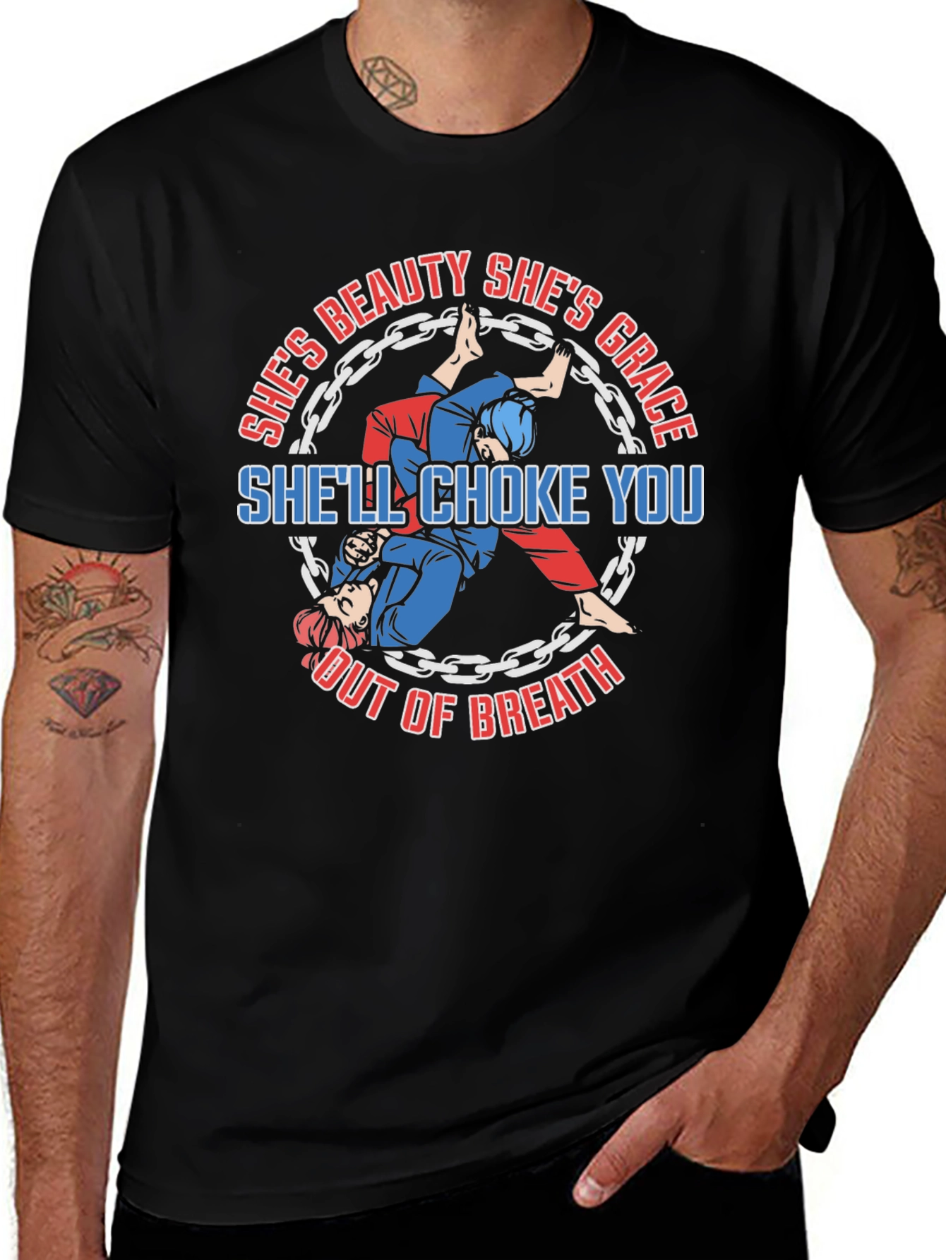 Shes Beauty Shes Grace Shell Choke You Out T-Shirt