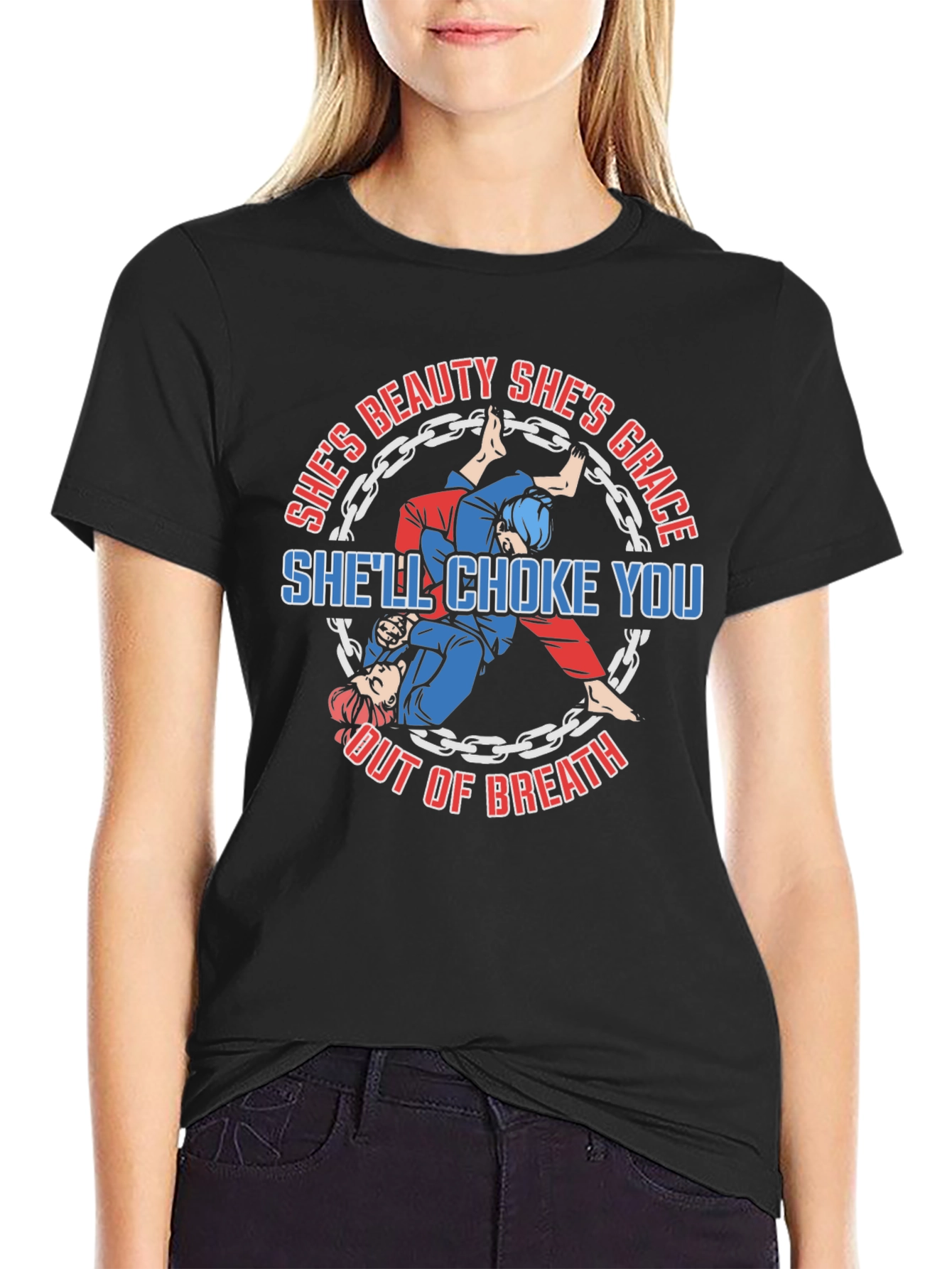 Shes Beauty Shes Grace Shell Choke You Out T-Shirt