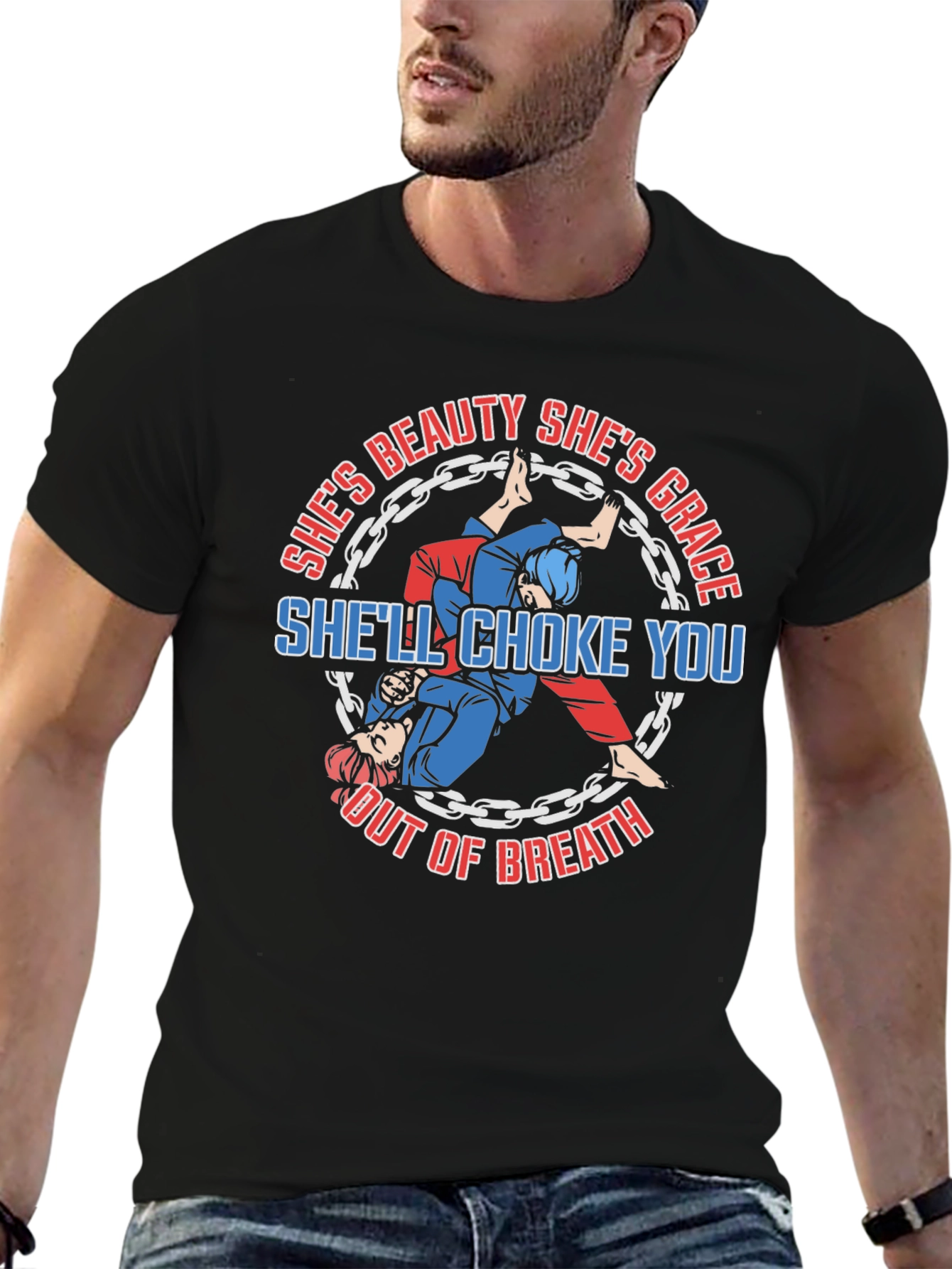 Shes Beauty Shes Grace Shell Choke You Out T-Shirt