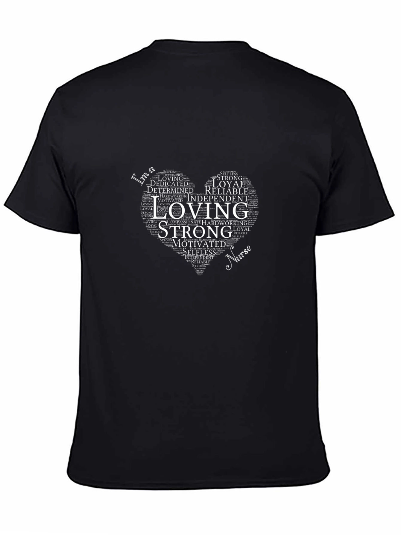 Nurse Heart Word Art T-Shirt