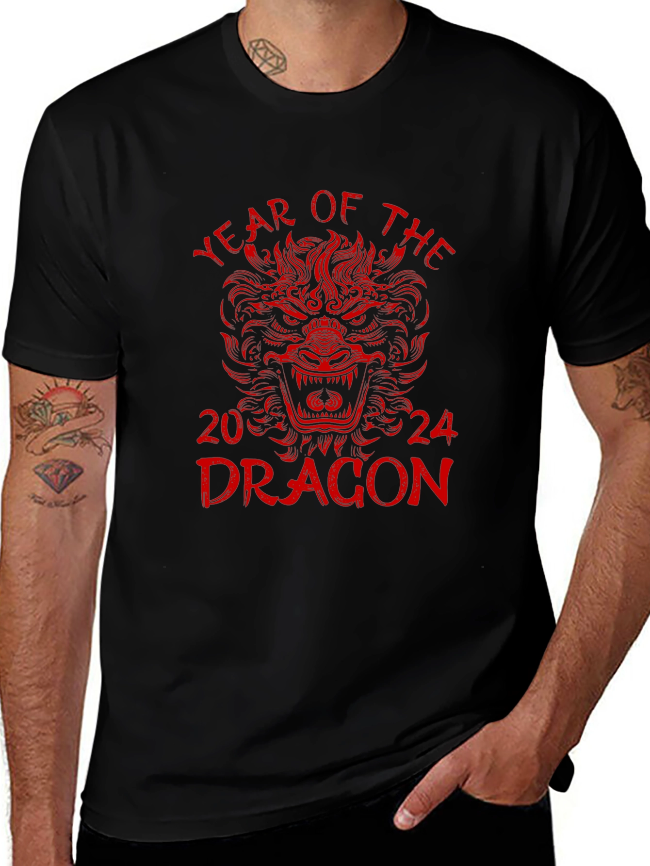 Year of the Dragon 2024 Black T-Shirt