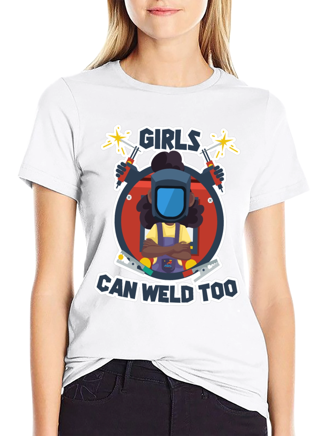 Girls Can Weld Too T-Shirt