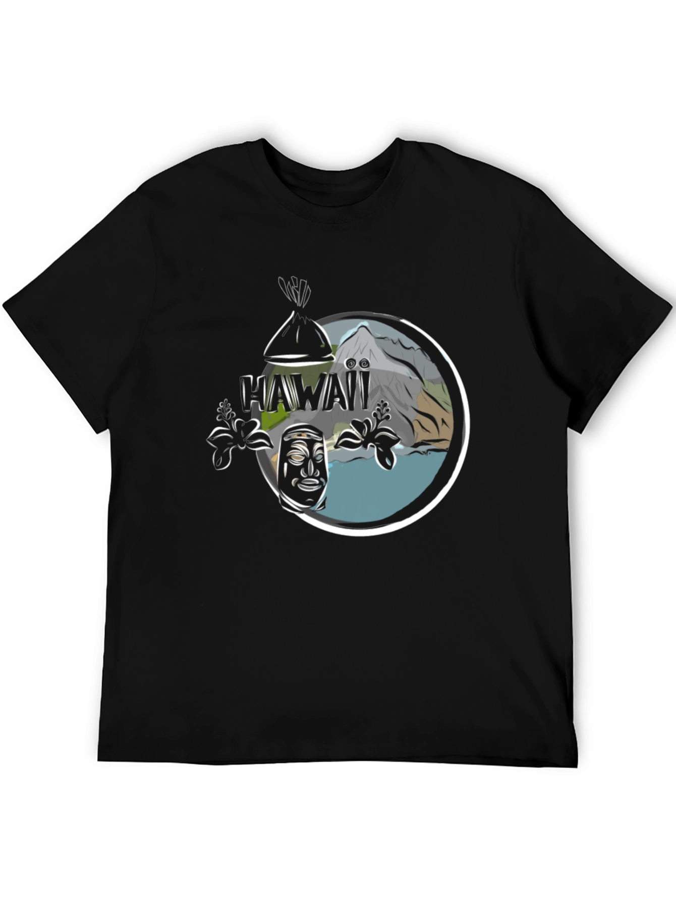 Hawaii Tiki Graphic Tee - Island Style Shirt