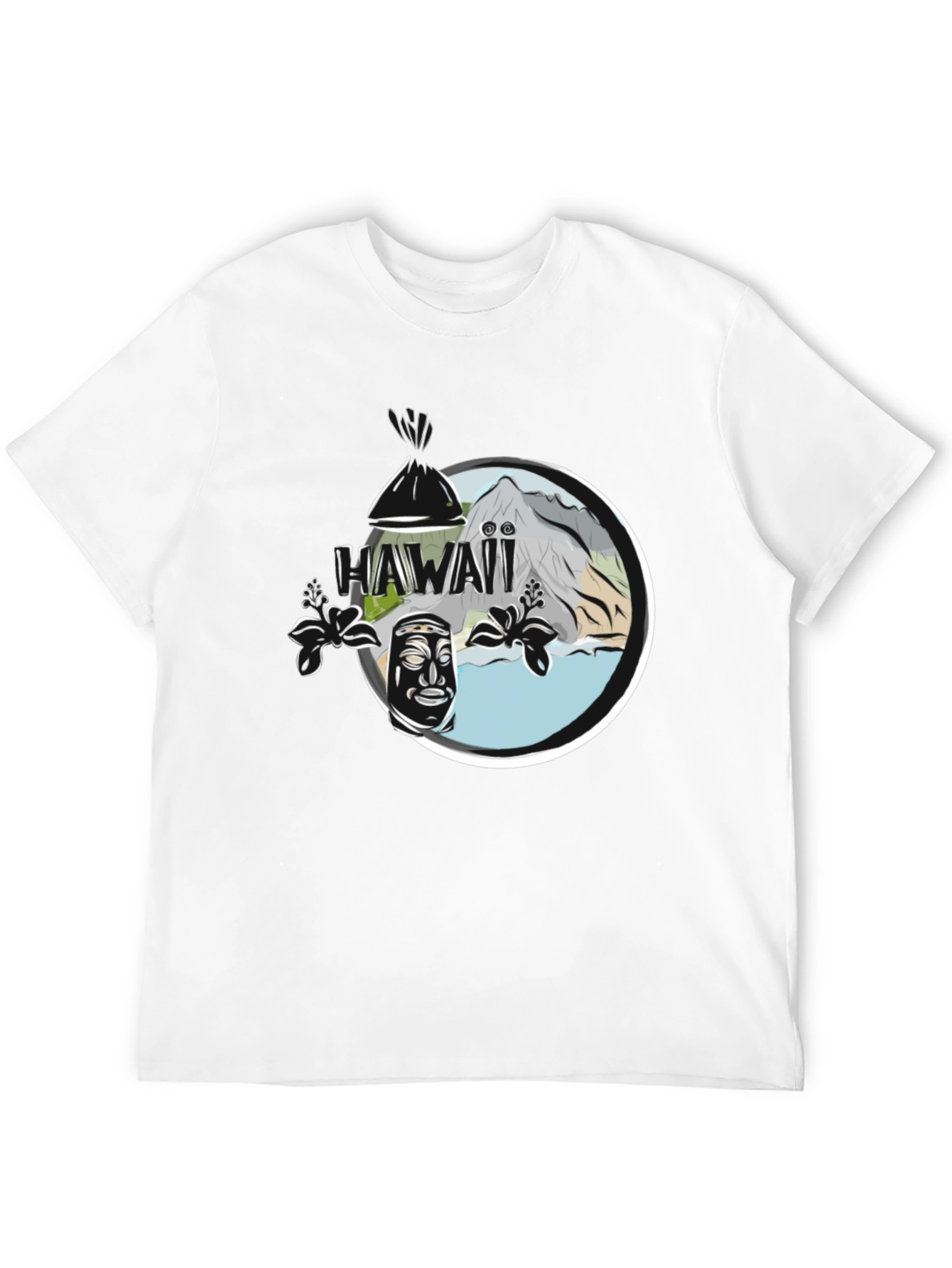Hawaii Tiki Graphic Tee - Island Style Shirt