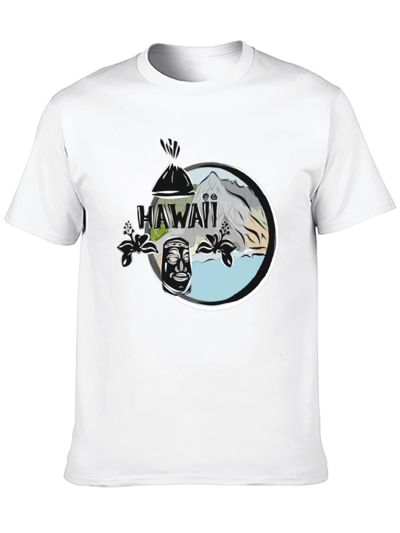 Hawaii Tiki Graphic Tee - Island Style Shirt