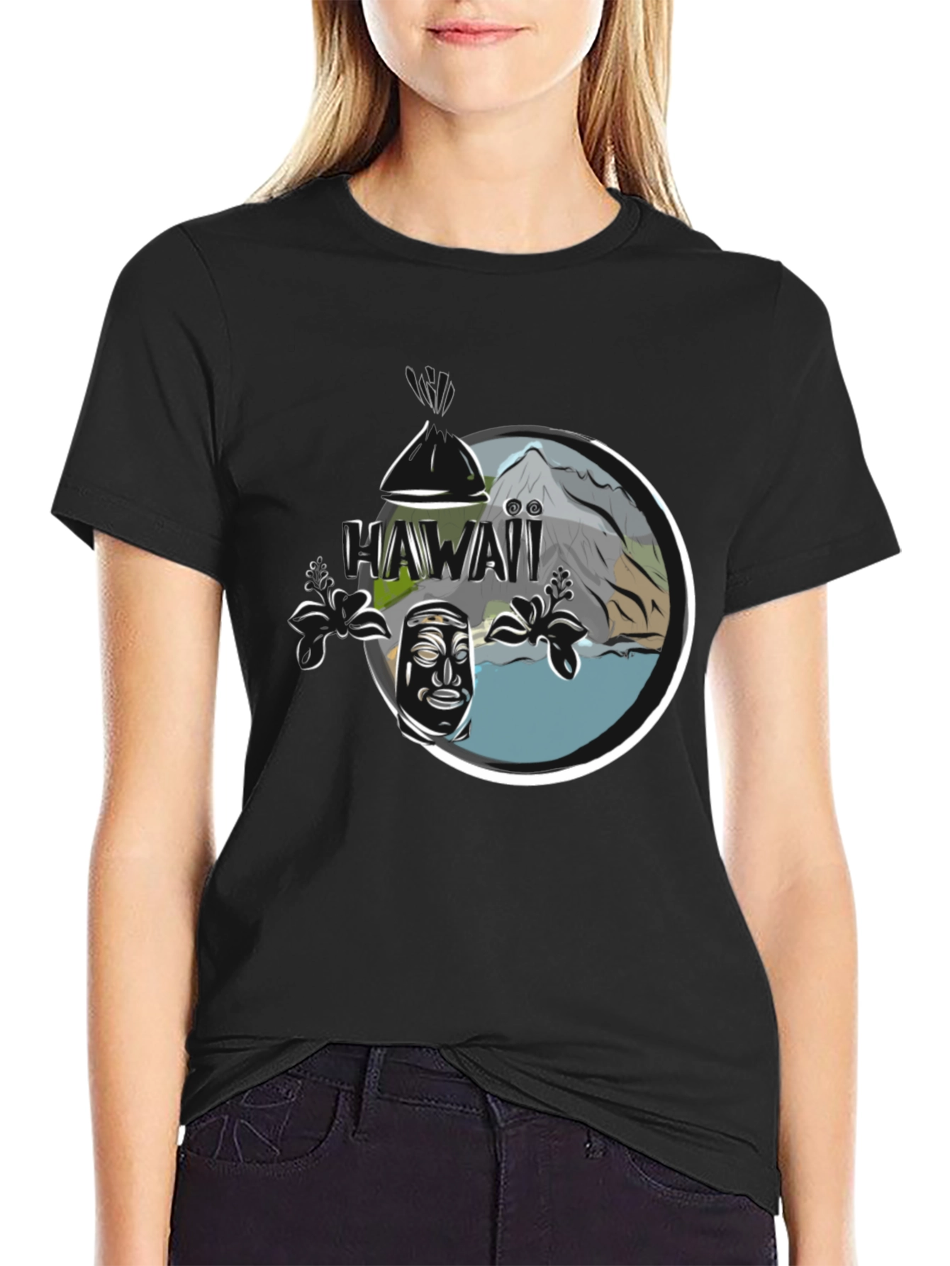 Hawaii Tiki Graphic Tee - Island Style Shirt