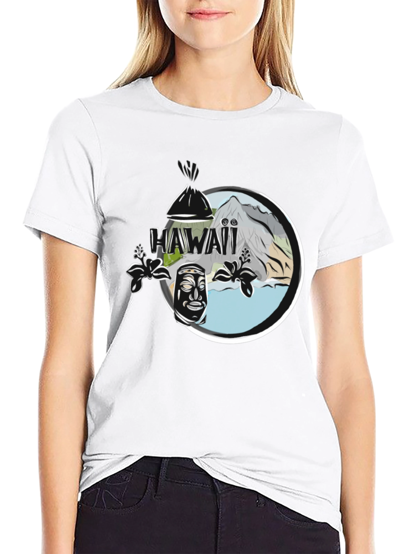 Hawaii Tiki Graphic Tee - Island Style Shirt