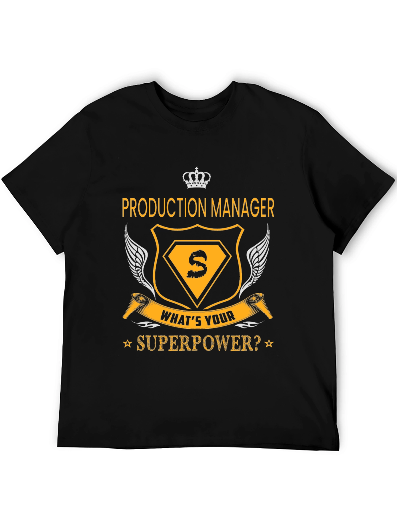 Production Manager Superpower Black T-Shirt