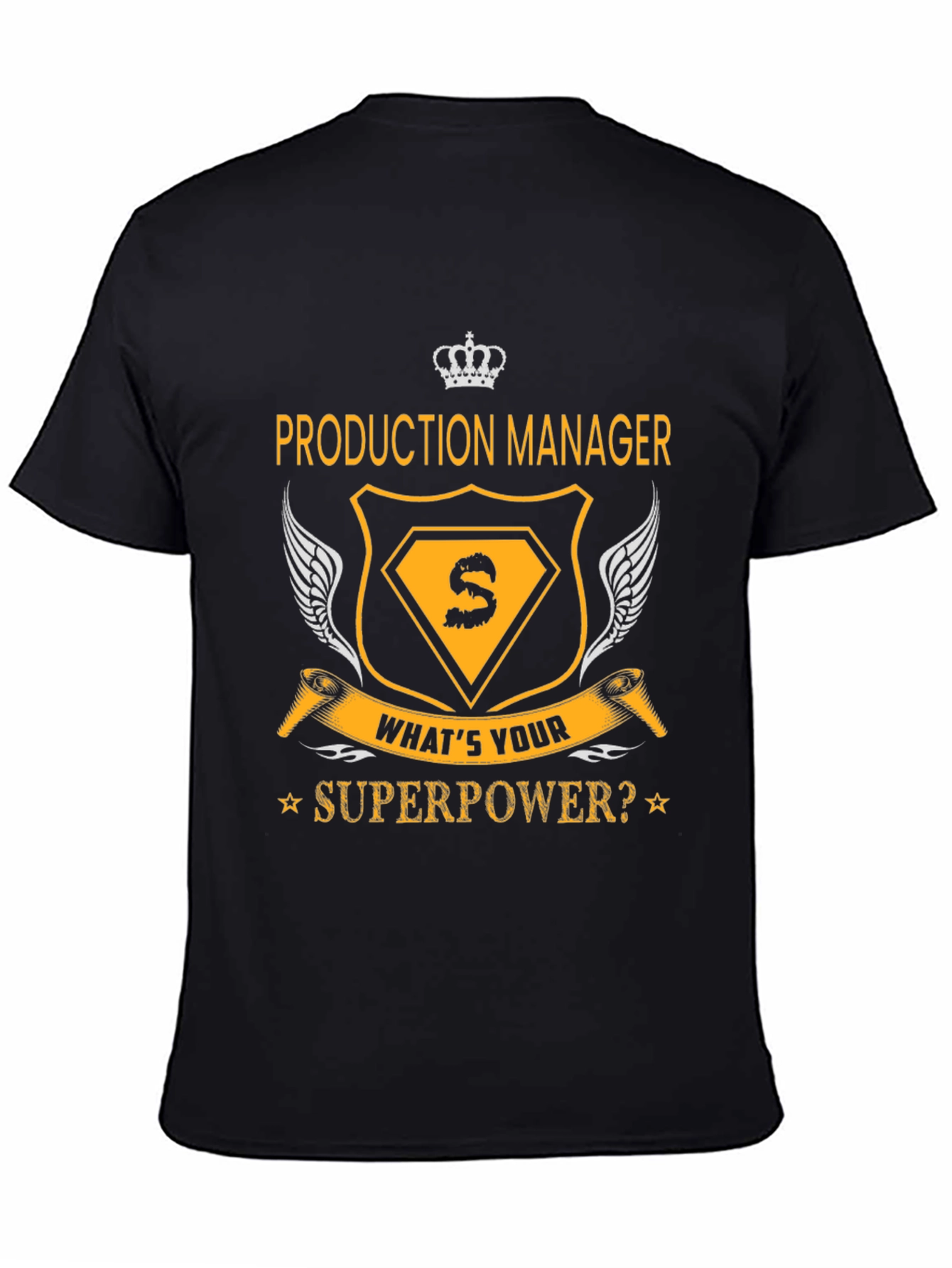 Production Manager Superpower Black T-Shirt