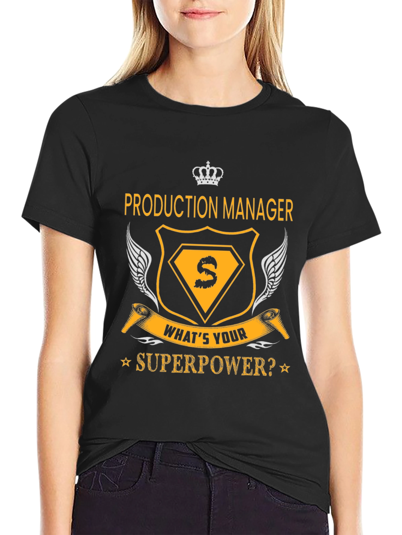 Production Manager Superpower Black T-Shirt