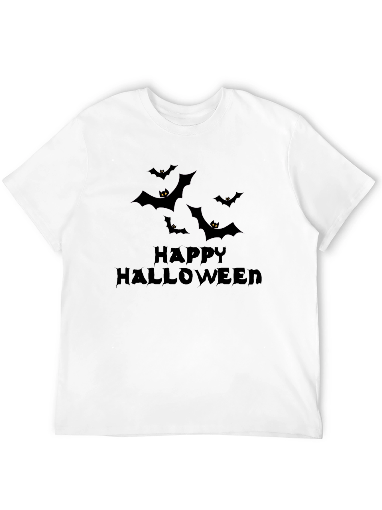 Halloween Bats Graphic Black T-Shirt