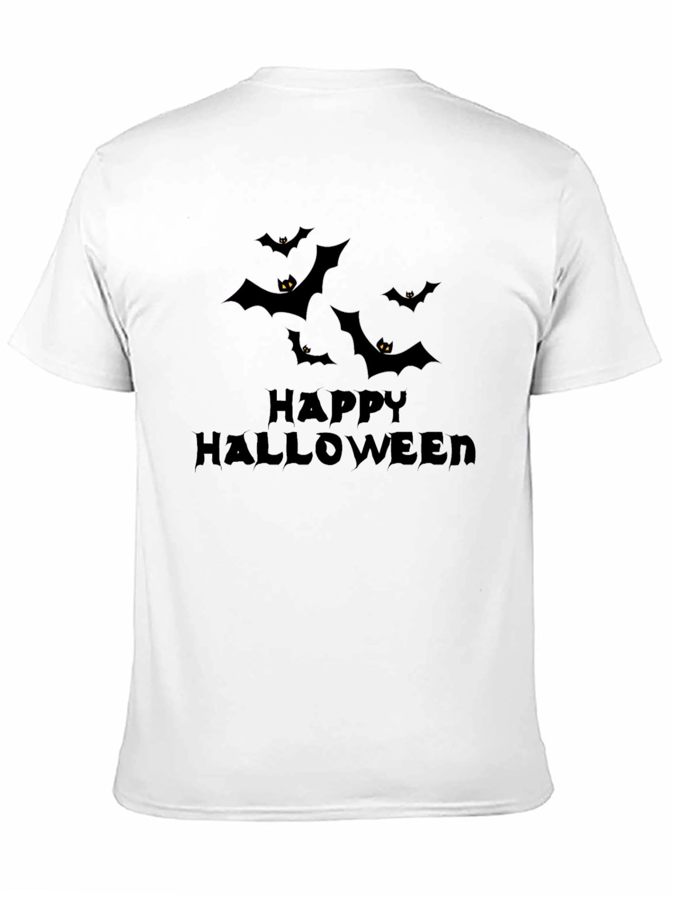 Halloween Bats Graphic Black T-Shirt