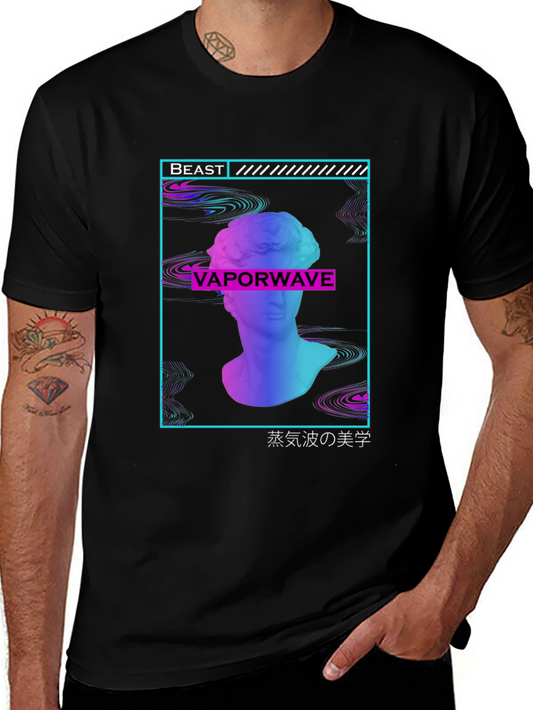 Vaporwave Aesthetic T-Shirt - Beast Design