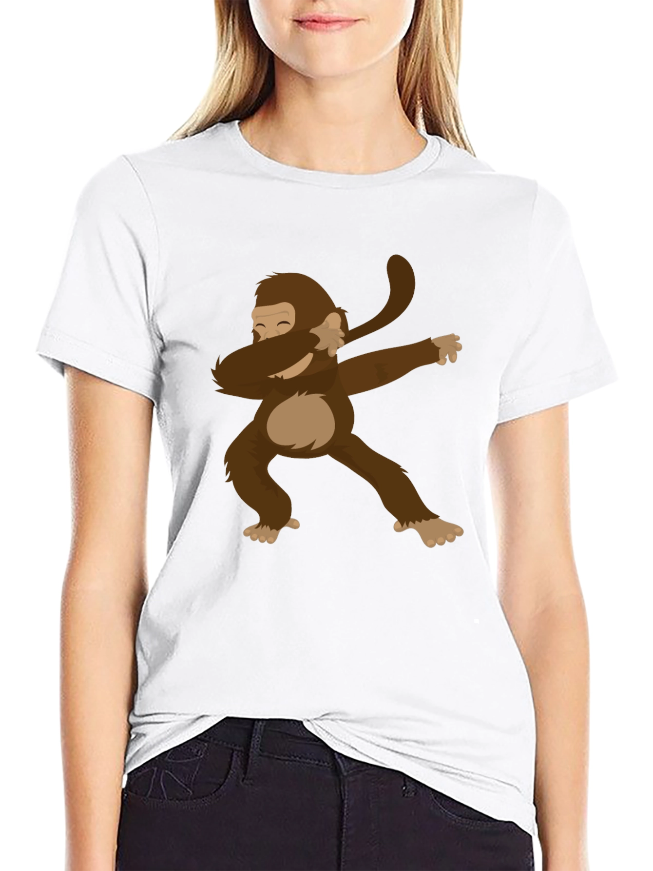 Dabbing Monkey Graphic Tee - Mens Black T-Shirt