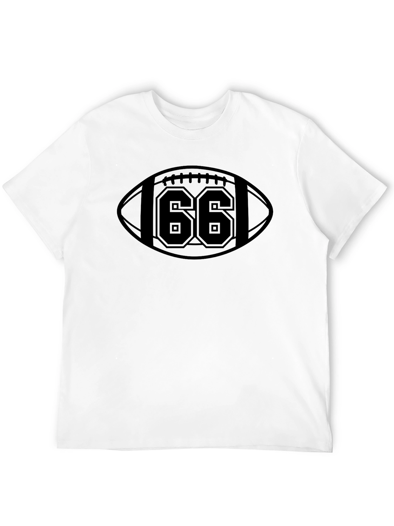 Football Number 66 Graphic T-Shirt