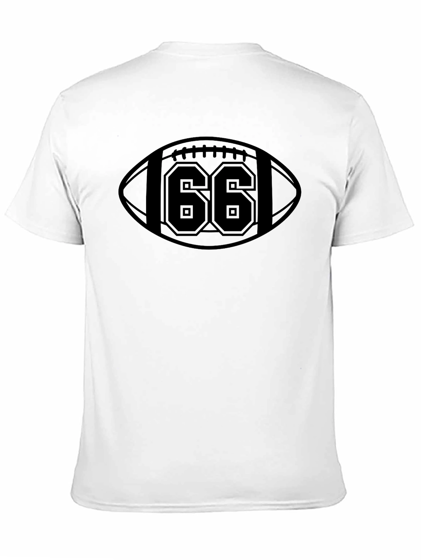 Football Number 66 Graphic T-Shirt