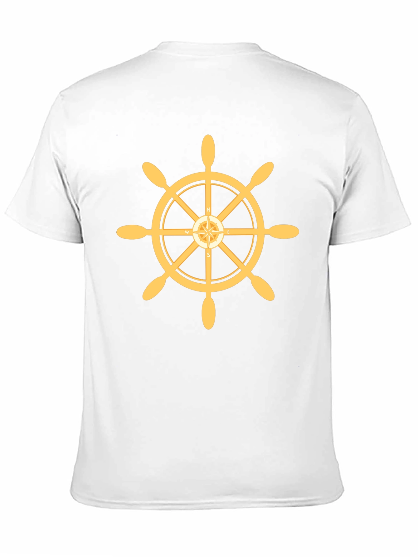 Nautical Wheel Graphic Black T-Shirt