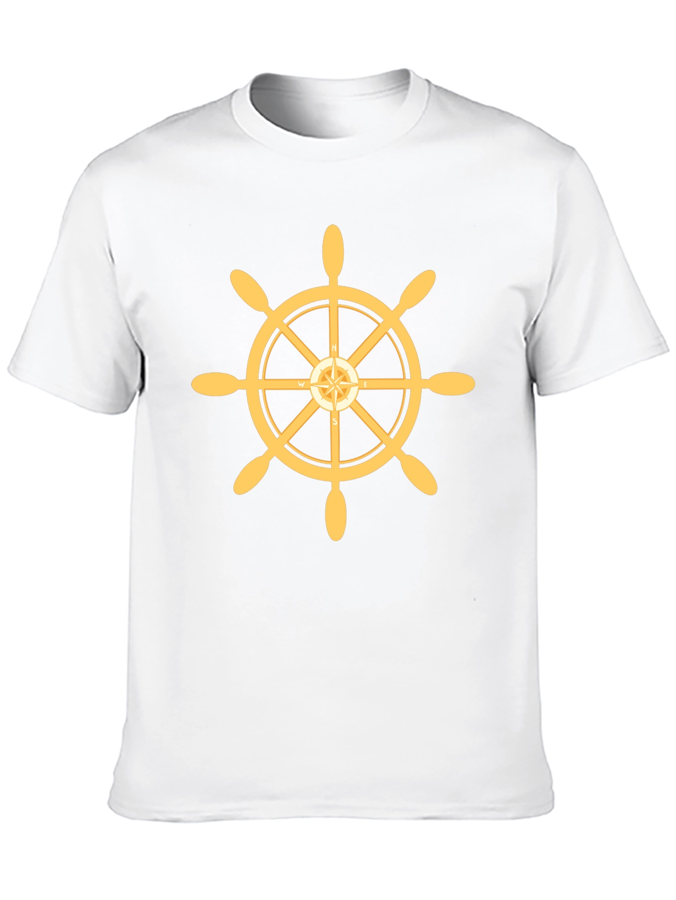 Nautical Wheel Graphic Black T-Shirt