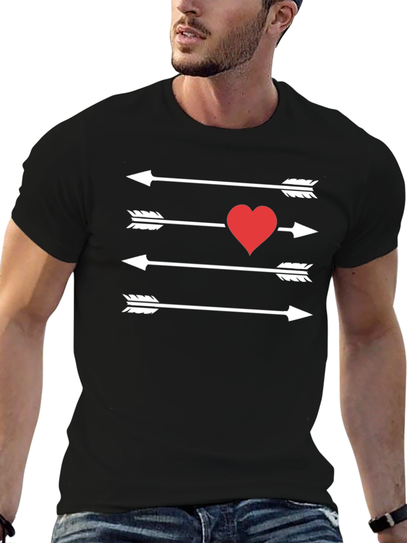 Cupids Arrow T-Shirt - Mens Black Tee