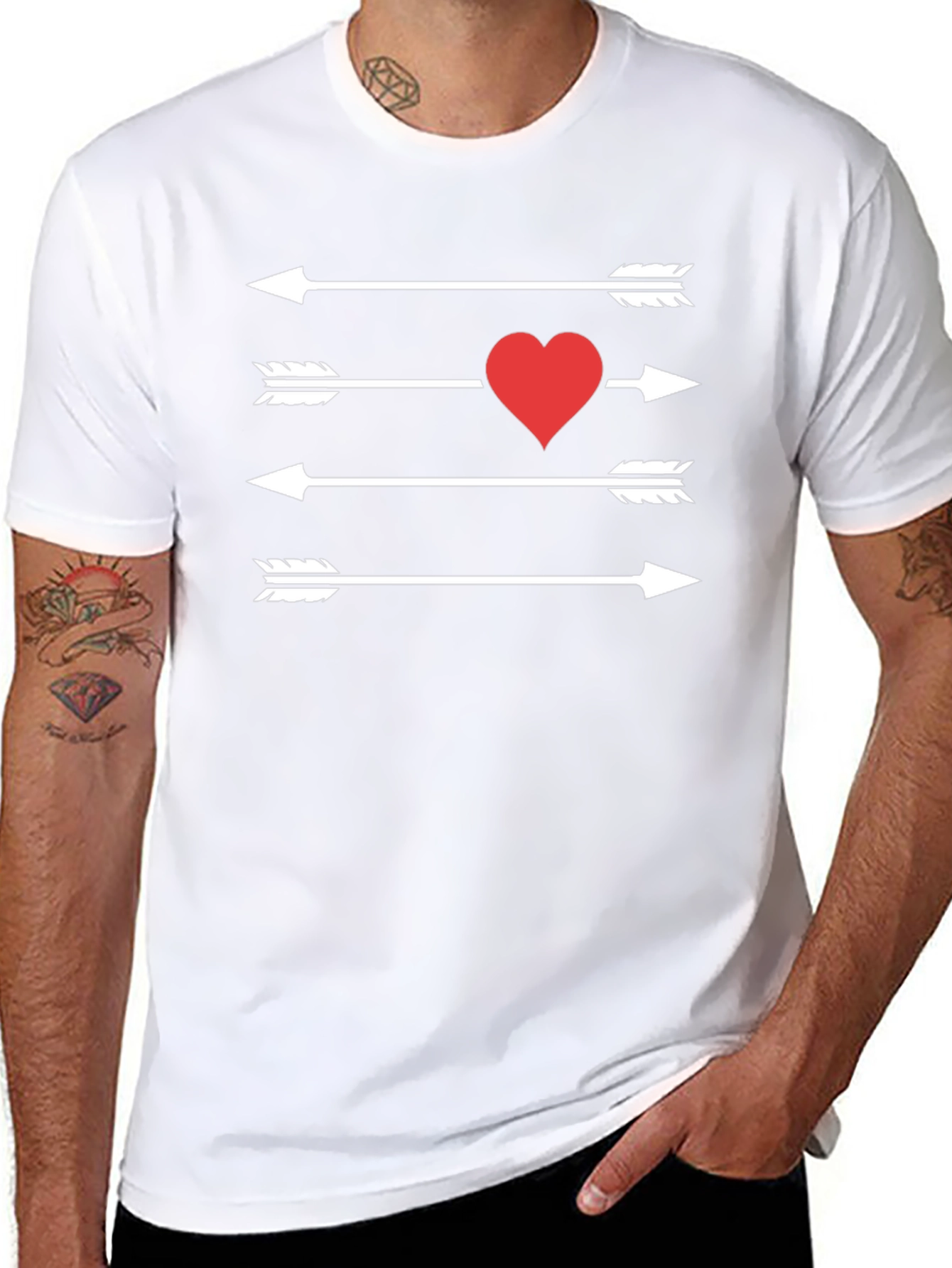 Cupids Arrow T-Shirt - Mens Black Tee