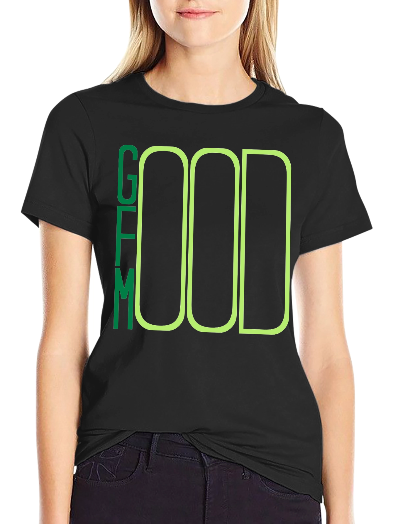 Graphic T-Shirt - Green Lettering