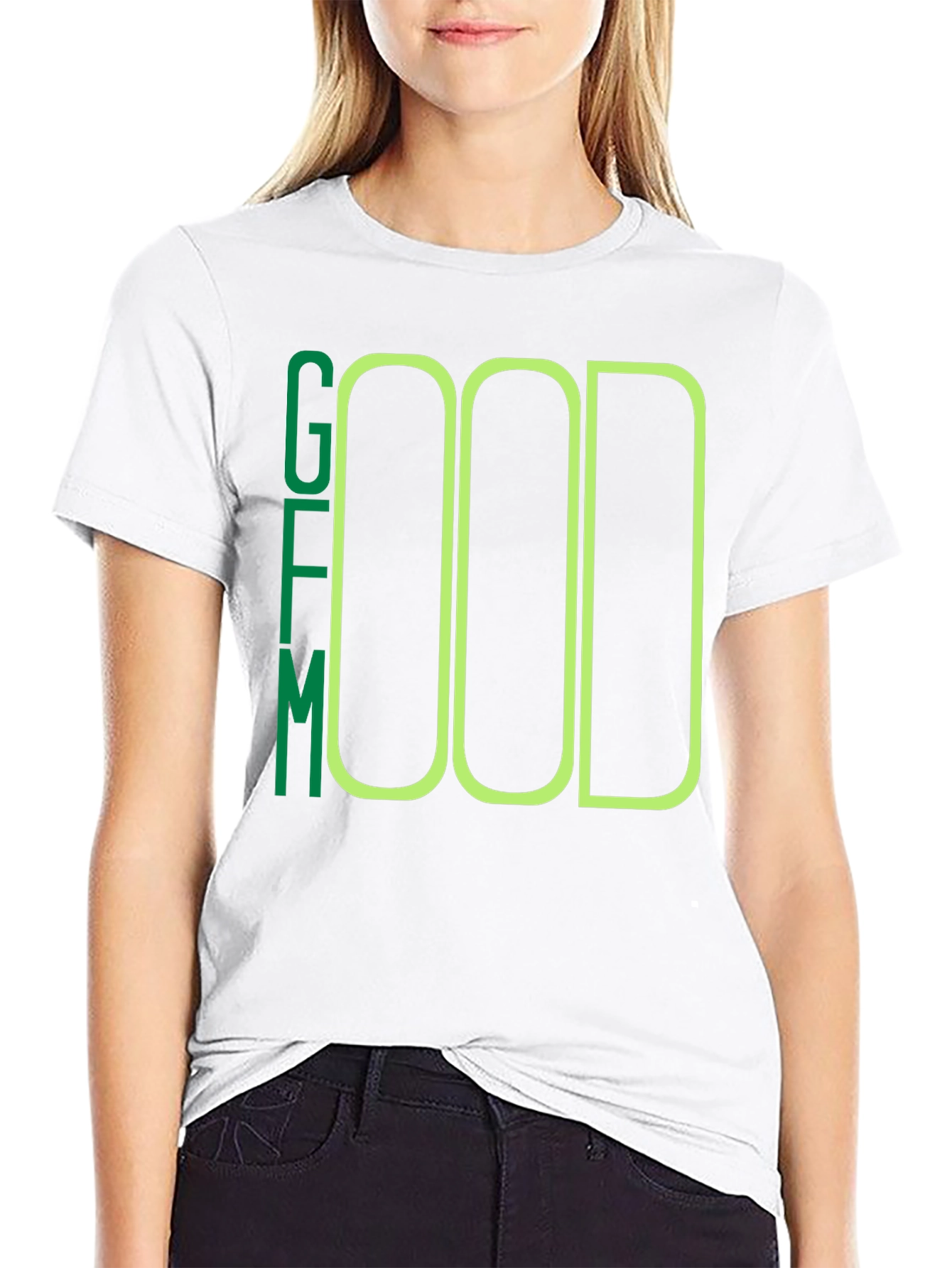 Graphic T-Shirt - Green Lettering